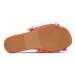 Manebi Šľapky Fringed Knots Raffia Leather Sandals V 3.2 Y0 Ružová