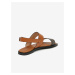 Hnedé dámske kožené sandále Calvin Klein