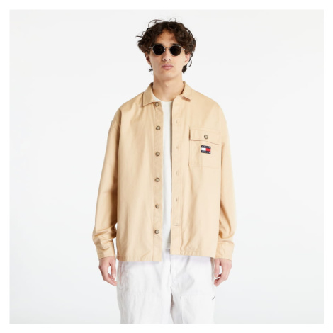 TOMMY JEANS Classic Solid Overshirt Stone Tommy Hilfiger