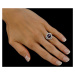 Strieborný prsteň LAGUNA s pravou prírodnou čiernou perlou