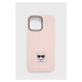 Puzdro na mobil Karl Lagerfeld iPhone 14 Pro Max 6.7" ružová farba,