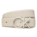 Calvin Klein Dámsky opasok Re-Lock Ck Logo Belt 30mm Pbl K60K610413 Béžová