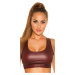 Sexy top KouCla Crop Top Leatherlook red Einheitsgroesse