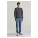 SVETER GANT 2-TONE TEXTURED C-NECK DARK GREY MELANGE