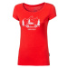 PROGRESS LIBERTA BEETLE Dámske bambusové tričko s potlačou, červená, veľkosť