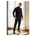 51357 Dewberry Plus Size Mens Tracksuit Set-BLACK