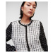 Bunda Karl Lagerfeld Bi-Colour Boucle Jacket Black/White Boucle