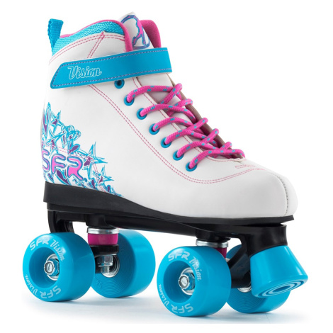 SFR Vision II Children's Quad Skates - White / Blue - UK:2J EU:34 US:M3L4