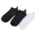 Peace Fancy Edge No Show Socks 3-Pack White/Black