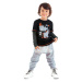 Denokids Rhino Boy Black T-shirt Sweatpants Set