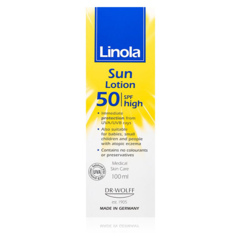 Linola Sun Lotion SPF50 krém na opaľovanie pre suchú až atopickú pokožku