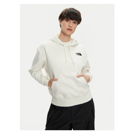 The North Face Mikina Essential NF0A7ZJD Écru Relaxed Fit