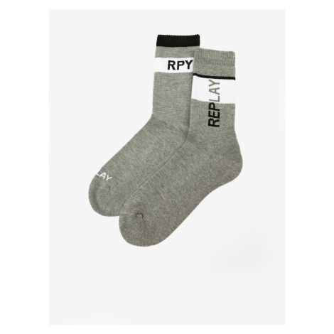 Set of two pairs of grey men's socks Replay - Men