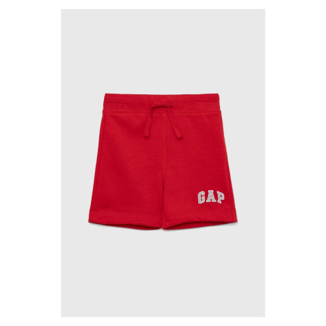 Detské krátke nohavice GAP červená farba, nastaviteľný pás