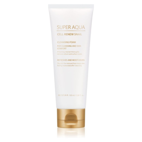 Missha Super Aqua Cell Renew Snail čistiaca pena s extraktom zo slimáka