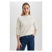 DEFACTO Regular Fit Crew Neck Basic Knitwear Sweater