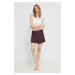 Pyžamové šortky Calvin Klein Underwear dámske, fialová farba