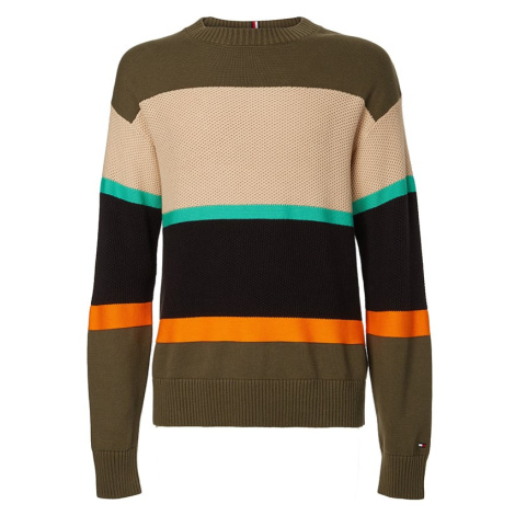 Tommy Hilfiger Sveter - COLOURBLOCK STRUCTURE SWEATER viacfarebný