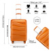 KONO Cestovný kufor na kolieskach s TSA zámkom 70L - oranžový