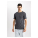 DEFACTO Slim Fit Crew Neck Short Sleeve Basic T-Shirt