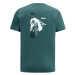 JACK WOLFSKIN Funkčné tričko 'Vonnan'  smaragdová / biela