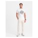 Ombre Men's sweatpants with unlined leg - cream