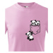 Detské tričko Pandy vo vrecku - štýlový originál