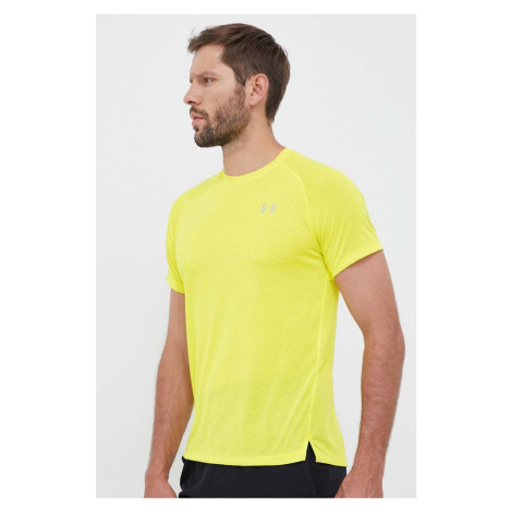Bežecké tričko Under Armour žltá farba, jednofarebné