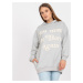 Light grey long sweatshirt with patches