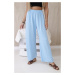 Blue wide trousers