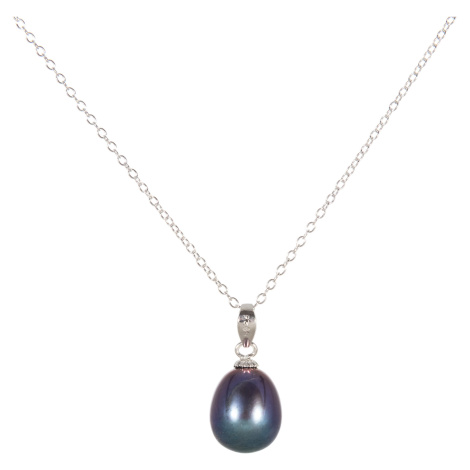 JwL Luxury Pearls Strieborný náhrdelník s modrou perlou JL0438 45 cm