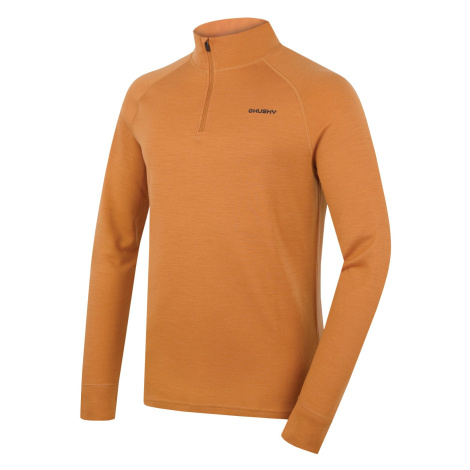 Men's merino sweatshirt HUSKY Aron Zip M mustard