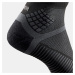 Turistické polovysoké ponožky Hike 500 2 páry čierne