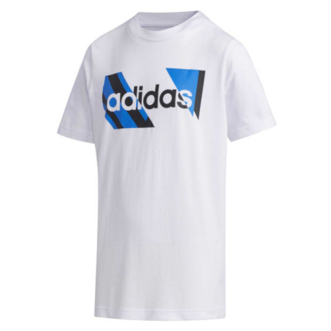 adidas YB Q2 T Chlapčenské tričko, biela, veľkosť