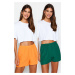 Trendyol Orange-Multicolor 2-Pack Viscose Woven Shorts