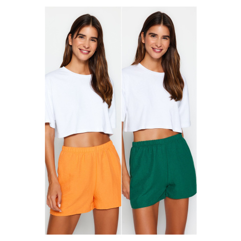 Trendyol Orange-Very Colorful 2-Pack Woven Shorts