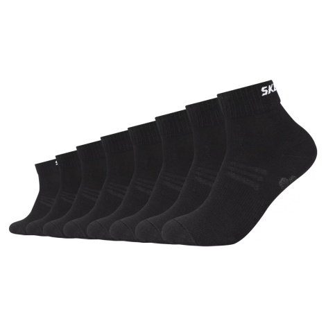 Čierne športové ponožky Skechers 3PPK Unisex Mesh Ventilation Quarter Socks SK42017-9999