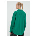 Bavlnená košeľa 2NDDAY dámska, zelená farba, regular, s klasickým golierom