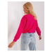 FUCHSIOVÁ CROP TOP MIKINA RV-BZ-8156.85-FUCHSIA