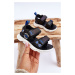 Children's light sandals Black and blue Maxel