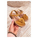 Child's Sandals With Velcro Yellow Goofy