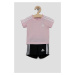 Detská bavlnená súprava adidas HF1906 ružová farba
