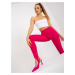 Basic fuchsia leggings with strap under the foot