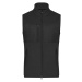 James & Nicholson Pánska fleecová vesta JN1310 - Čierna / čierna