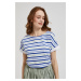 Women's striped T-shirt MOODO - white