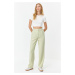 Trendyol Mint Straight/Straight Fit Pleated Woven Trousers