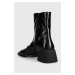 Kožené členkové topánky Vagabond Shoemakers ANSIE dámske, čierna farba, na podpätku, 5445.060.20