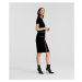 Sukňa Karl Lagerfeld Textured Classic Knit Skirt Čierna