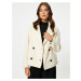 Koton Short Cachet Coat Double Breasted Buttoned Pocket Detailed