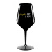 PSYCHO PAT&MAT - černá nerozbitná sklenice na víno
